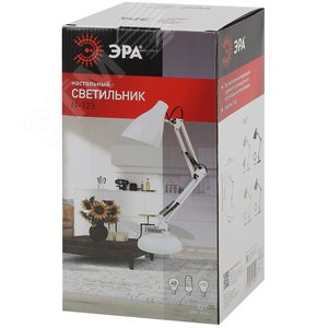 Светильник настольный N-123-Е27-40W-W белый - фото 2