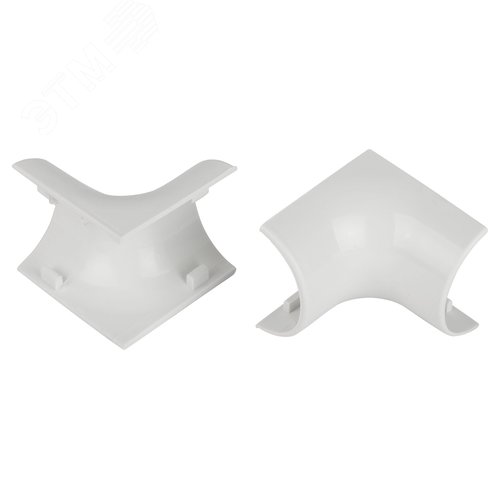 Изображение товара Угол внутренний для полукруглого кабель-канала 30х13мм белый IC-KK-30-13-FW 2шт/комплект (упак)