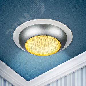 Светильник встраиваемый под лампу GX53 KL111 WH/SL белый/серебро матовый - фото 6