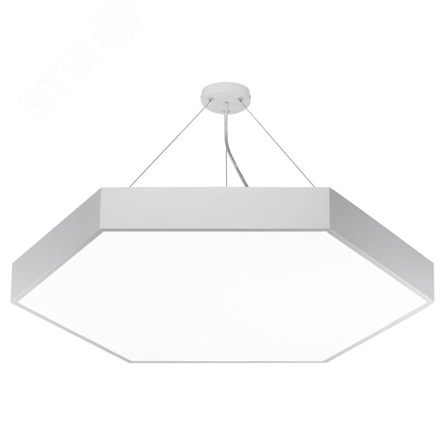 Светильник LED Geometria Hexagon SPO-122-W-40K-066 66 Вт 4000К 800х800х80 белый подвесной драйвер внутри - фото 2