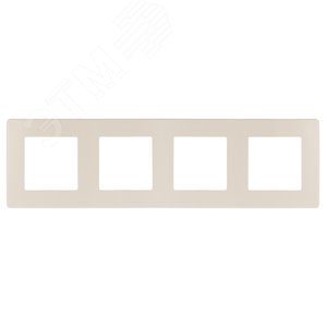 Изображение товара Рамка для розеток и выключателей 4 поста слоновая кость пластик ЭРА 12 12-5104-02 (шт)