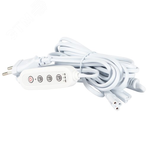 Разветвитель сетевой для линейных светильников ДБО на 4 точки с таймером 4, 8, 12H 4х IEC C7 3pin 2m+timer - фото 2