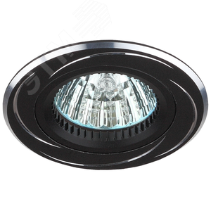 Изображение товара Светильник встраиваемый KL34 AL/BK/1 штампованный поворотный MR16 12V 50W белый (50/2400) (шт)