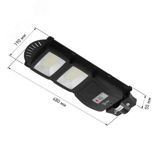 Светильник консольный на солнечных батареях, SMD, 40W, с датчиком движения, ПДУ, 700Лм, 5000К, IP65 - фото 8