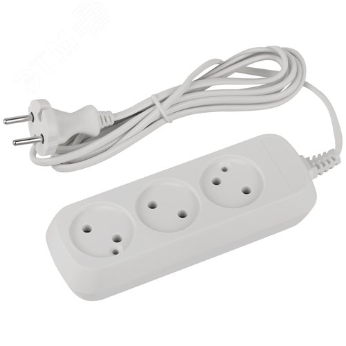 Изображение товара Удлинитель электрический 3 розетки без заземления 1,5м ШВВП 2x0.75мм2 UDL-6-315 Greenline (шт)