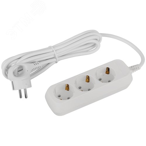 Изображение товара Удлинитель электрический 3 розетки с заземлением 3м ПВС 3x1мм2 UDL-16-330-E Greenline (шт)