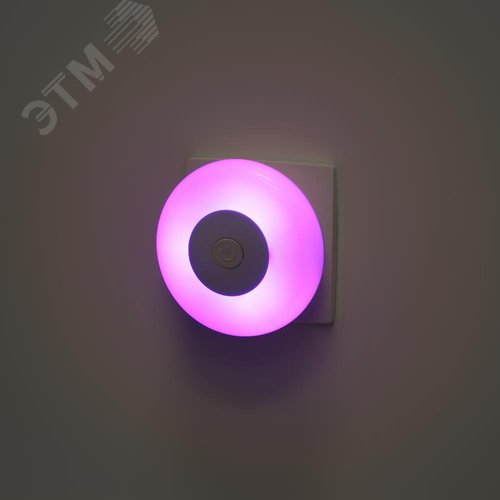 Ночник - светильник светодиодный NN-632-SW-W в розетку с выключателем белый - фото 3