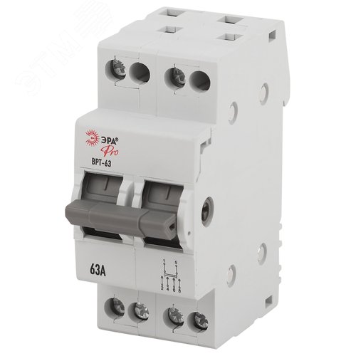Изображение товара Выключатель-разъединитель трехпозиционный ВНТ-63 PRO V RT 63-2-63 2Р 63А (шт)