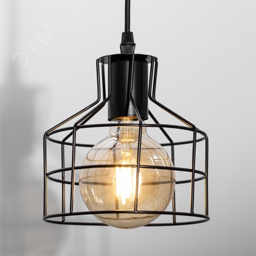 Подвес PL9 BK металл, E27, max 60W, d160 мм, черный (16/144) - фото 2