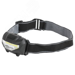 Фонарь налобный светодиодный 3Вт 110Лм IP40 COB 3 режима на батарейках 3xAAA (в комплект не входят) Блэкджек GB-501 черный - фото 4