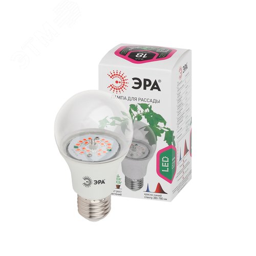 Лампа светодиодная лампа для рассады тип А60, 12 Вт, 220-240V FITO-12W-RB-E27-K - фото 4