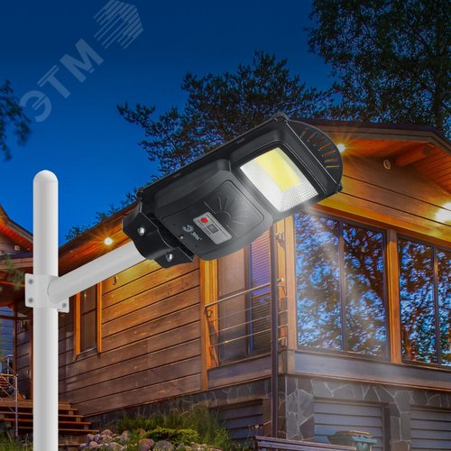 Консольный светильник на солнечной батарее, COB,с кронштейном, 20W, с датч.движ., ПДУ, 450lm, 5000К, IP65 - фото 10