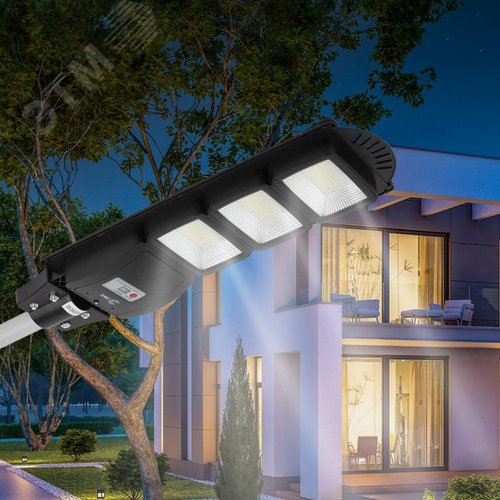 Светильник консольный на солнечной батарее,SMD, 60W, с датчиком движения, ПДУ,1000lm, 5000К, IP65 - фото 10