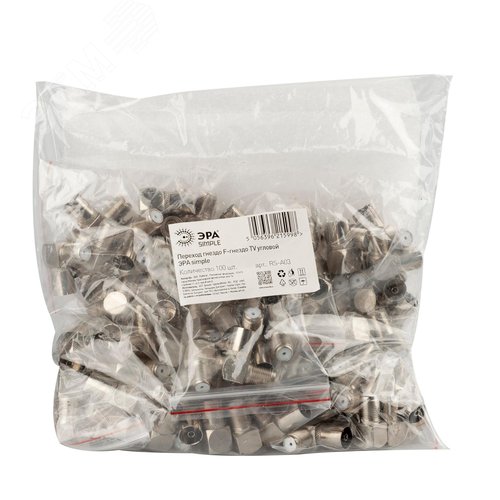 Переходник Simple RS-A03 гнездо F-гнездо TV угловой - фото 3