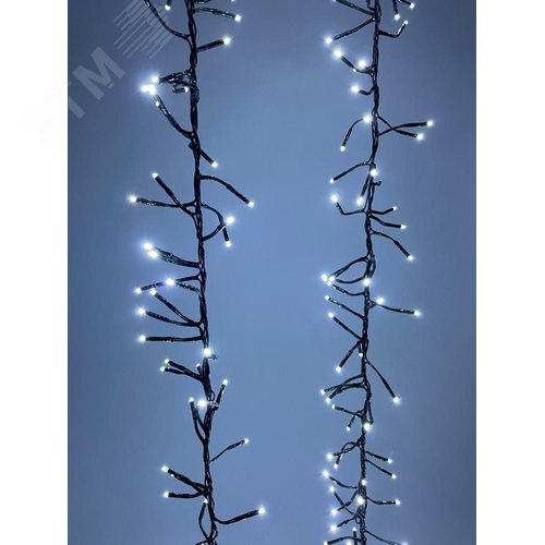 Гирлянда LED Нить Мишура 3,9 м зеленый провод, холодный свет, 220V ENIN - GC - фото 4