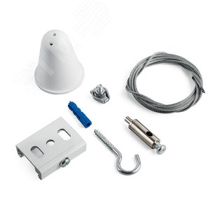 Изображение товара Комплект для подвесного монтажа STR-30-W-MK-3 для трехфазного шинопровода белый 3м (шт)