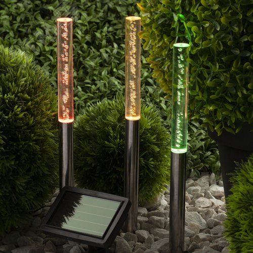 Светильник садовый Пузырьки на солнечной батарее, 3 шт 38 см ERASF024-21 - фото 4