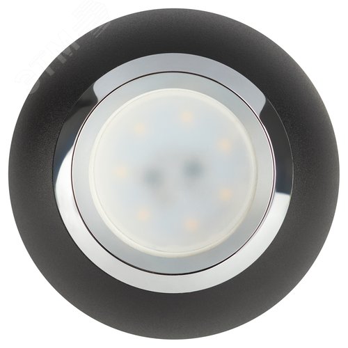 Светильник подвесной потолочный PL32 BK/CH MR16 GU10 круг черный, хром - фото 5