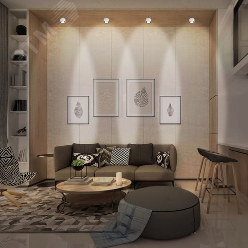 Светильник настенно-потолочный спот OL28 WH/BK GX53, черно-белый, IP44 - фото 8