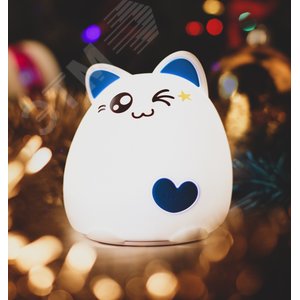 Светильник настольный NLED-414-2W-BU белый с синим - фото 5