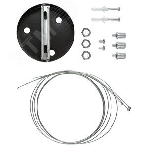 Светильник LED Geometria Ring SPO-132-B-40K-088 88Вт 4000К 800х800х80 черный подвесной драйвер внутри - фото 6