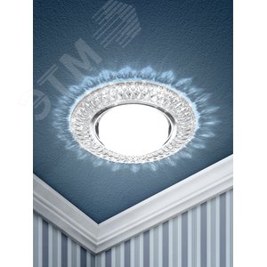 Светильник точечный декоративный cо светодиодной подсветкой Gx53, прозрачный DK LD23 SL/WH - фото 4