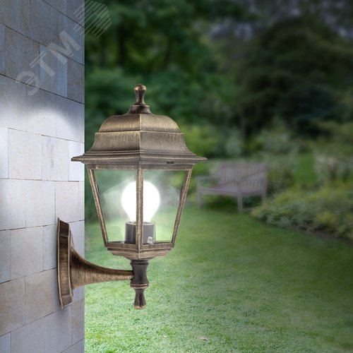 Светильник настенный НБУ 04-60-001 четырехгранный под бронзу IP44 Е27 max60Вт - фото 7