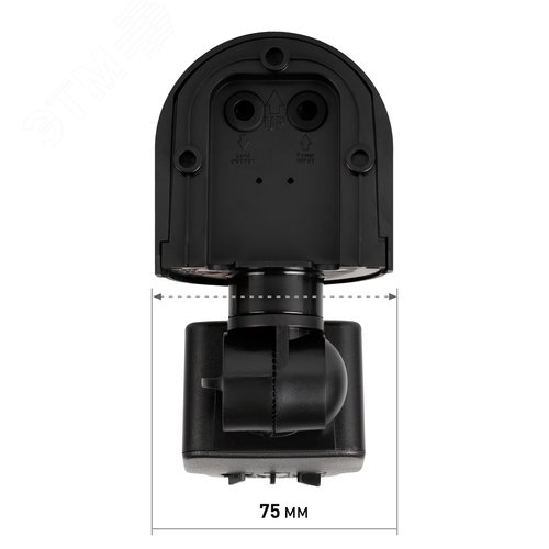 Датчик движения настенный инфракрасный 1200 Вт 180 градусов IP44, черный MD 04 - фото 8