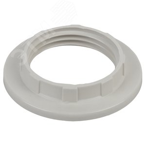 Кольцо для патрона E14, пластик, белое (100/1000/24000)
