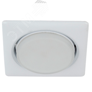 Светильник встраиваемый KL71 WH /1 (к) под лампу Gx53 квадратный 220V 13W белый (40/960) - фото 1