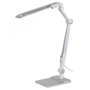 Светильник настольный светодиодный NLED-497-12W-S на струбцине и с основанием серебро - фото 3