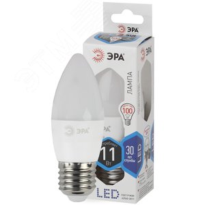 Лампа светодиодная LED B35-11W-840-E27 (диод, свеча, 11Вт, нейтр, E27) (10/100/4000)