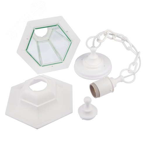 Светильник подвесной НСУ 06-60-001 шестигранный белый IP44 Е27 max60Вт - фото 12