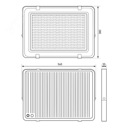 Прожектор светодиодный ДО-500 Вт 6500К 50000 Лм IP65 черный 500w холодный 200-240В LPR-023-0-65K-500 - фото 8