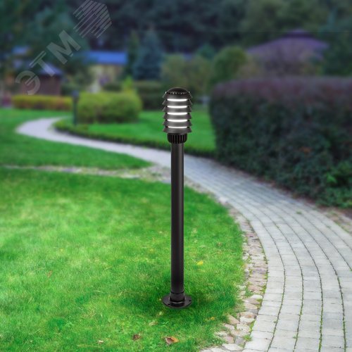 Светильник садово-парковый НТУ 01-60-016 Поллар напольный черный IP54 Е27 max60Вт h1050мм - фото 10