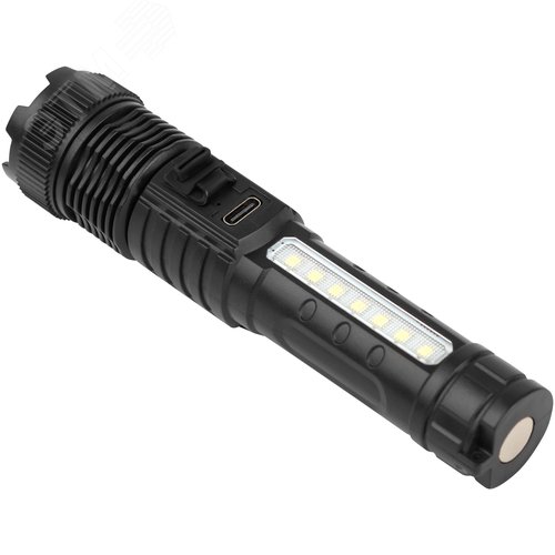 Фонарь светодиодный UA-401 универсальный аккумуляторный 3 Вт LED + 3 Вт COB оптический Zoom 3 режима магнит type C - фото 6