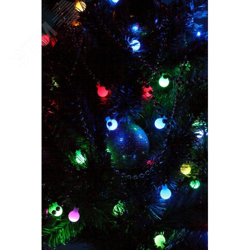 Гирлянда LED Нить Шарики d18мм, 5 м мультиколор, 220V ENIN - 18BM - фото 7