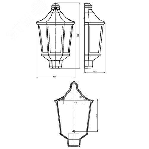 Светильник садово-парковый НБУ 60Вт 06-60-003 Ника белый прозрачный - фото 7