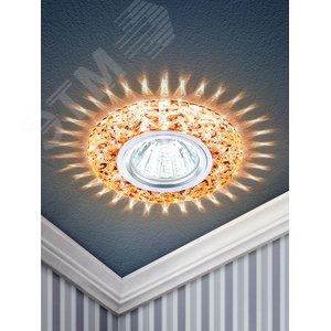 Светильник точечный декоративный c белой светодиодной подсветкой, чай DK LD4 TEA/WH Б0019206 ЭРА - 5