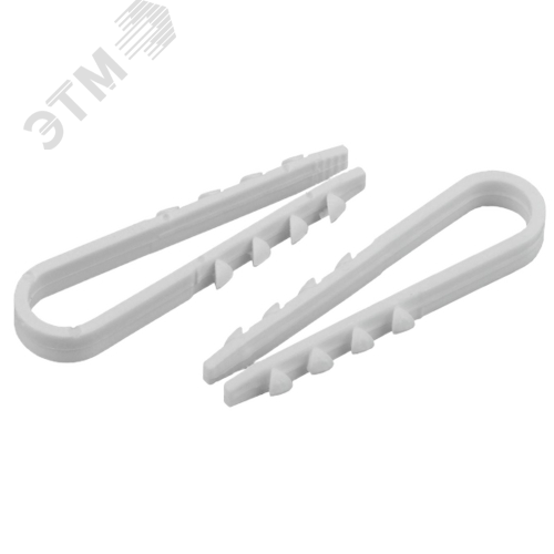 Дюбель-хомут для круглого кабеля 19-25 мм белый (100 штук) NO-224-224 - фото 2