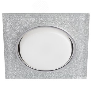 Светильник встраиваемый со светодиодной подсветкой DK LD50 CH/SHSL GX53 хром серебро - фото 1