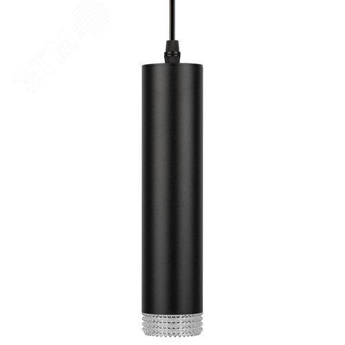 Светильник подвесной (подвес) PL18 BK/CL MR16 GU10 потолочный цилиндр черный, прозрачный - фото 4