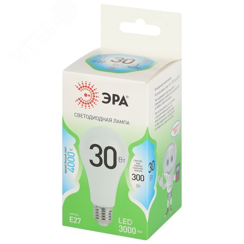 Лампа светодиодная LED 30 Вт 3000Лм 4000К груша нейтральный E27 220-240В LED A65-30W-840-E27 Green Line - фото 3