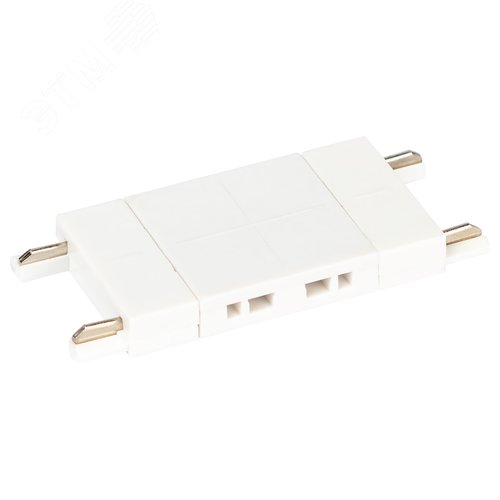 Коннектор прямой для тонкого магнитного трекового шинопровода белый TRM-S5-SC WH - фото 2