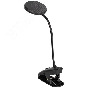 Светильник настольный NLED-513-6W-BK светодиодный аккумуляторный на прищепке черный - фото 3