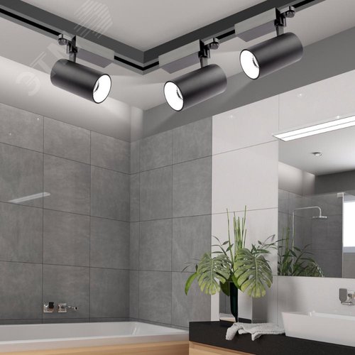 Светильник трековый трёхфазный SТR-30-36-40K-B40 узкий луч 4000K черный - фото 8