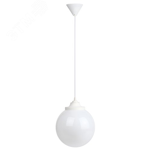 Изображение товара Светильник потолочный НСБ 02-60-251 шар опаловый подвесной на шнуре D 250 мм IP40 Е27 max 60 Вт d250mm (шт)