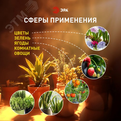 Светильник для растений фитолампа светодиодная линейная ФИТО-24W-PFR-GR полного спектра 24 Вт GREEN LINE - фото 14