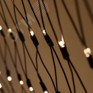 Светодиодная новогодняя гирлянда ERAPS-SK3 сеть 1,5x2 м теплый белый свет 150 LED