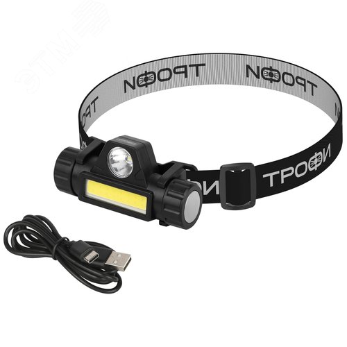 Фонарь налобный светодиодный Трофи GA-101 аккумуляторный 3 Вт COB + 3 Вт LED 2 режима магнит - фото 10
